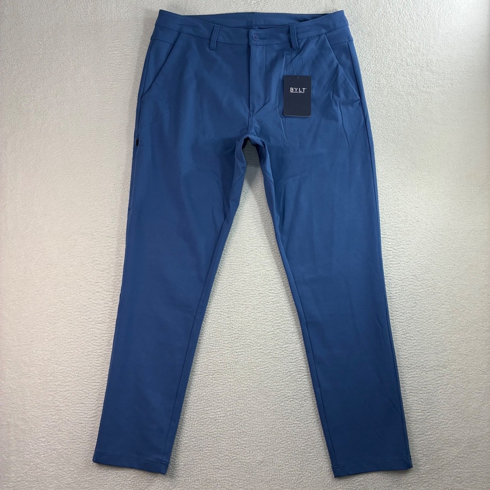 BYLT Everyday Pant 2.0 Men 38x31 Blue Premium Basic Stretch Performance Slim NWT